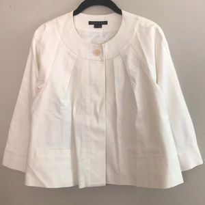 Theory white swing jacket size S